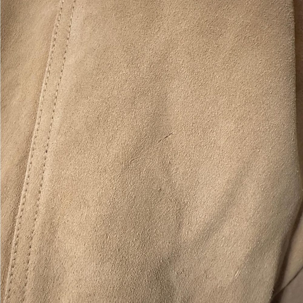MICHAEL KORS Leather Skirt Knee Length in Cream | Size: 10 - Picture 14 of 16